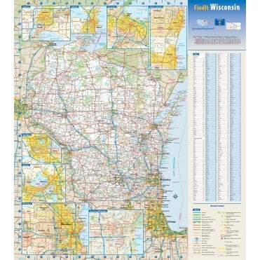 Wisconsin State Wall Map