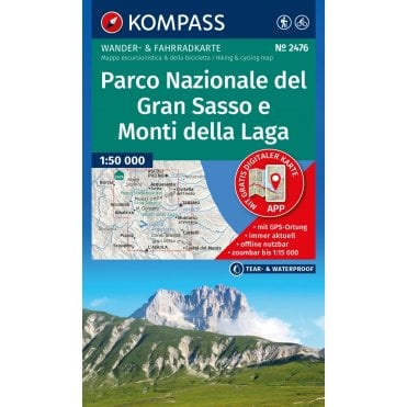 Gran Sasso and Monti della Laga National Park | Kompass hiking map 2476