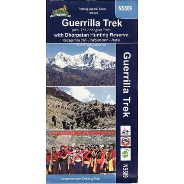 Guerrilla Trek aka Shangrila Trek Map, Dhorpatan Hunting Reserve | Nepa Map NS509