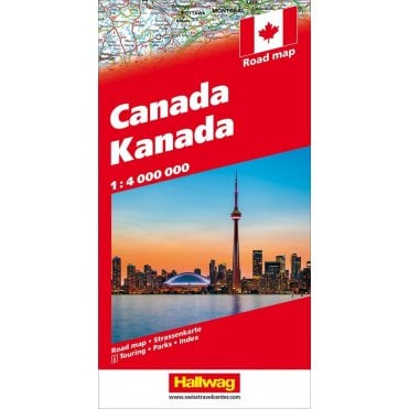 Canada road map with distance table