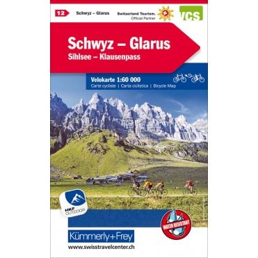 Cycling in Switzerland map 12: Schwyz-Glarus