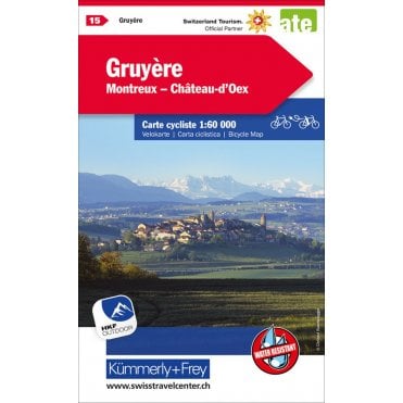 Cycling in Switzerland map 15: Greyerzerland / Montreux / Gstaad