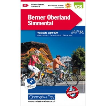 Cycling in Switzerland map 16: Bernese Oberland