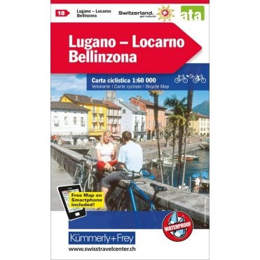 Cycling in Switzerland map 18: Lugano / Locarno / Bellinzona