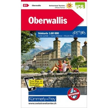 Cycling in Switzerland map 21: Upper Valais