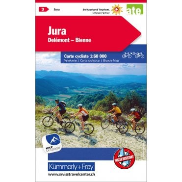 Cycling in Switzerland map 3: Jura  - Delsberg-Biel
