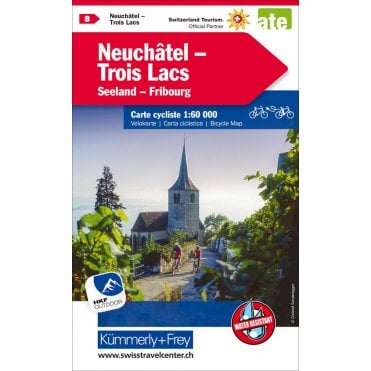 Cycling in Switzerland map 8: Neuchâtel / Three Lakes / Zeeland / Freiburg