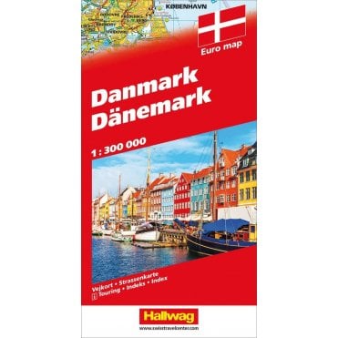 Denmark road map with distance table