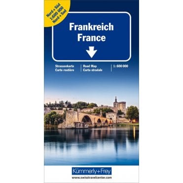France Double sided road map by K+F