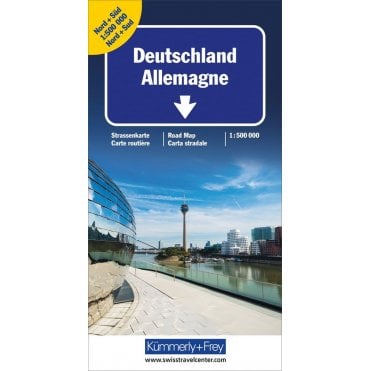 Germany Double sided road map by K+F