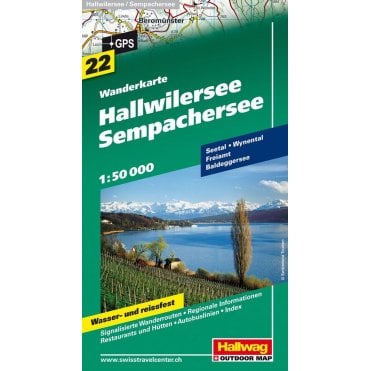Hallwag Hiking map 22: Hallwilersee / Sempachersee