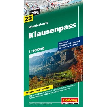 Hallwag Hiking map 23: Klausenpass