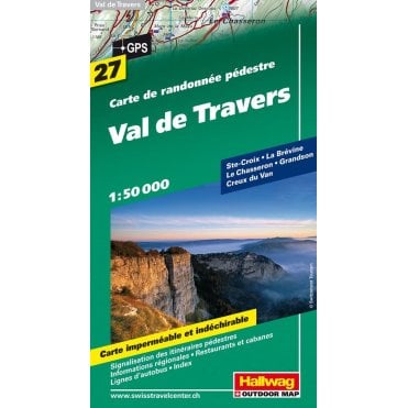 Hallwag Hiking map 27: Val de Travers
