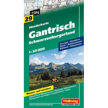 Hallwag Hiking map 29: Gantrisch / Schwarzenburgerland