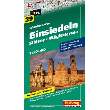Hallwag Hiking map 39: Einsiedeln, Sihlsee