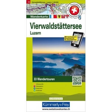 Hallwag Hiking tour map 11: Vierwaldstättersee / Luzern