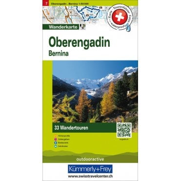 Hallwag Hiking tour map 7: Oberengadin / Bernina
