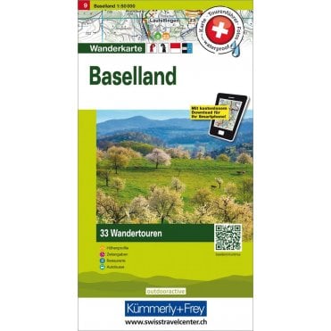 Hallwag Hiking tour map 9: Baselland