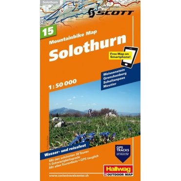 Hallwag mountain bike map 15: Solothurn