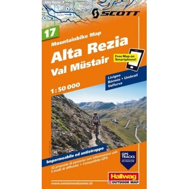 Hallwag mountain bike map 17: Alta Rezia - Livigno - Bormio - MÃ¼nstertal