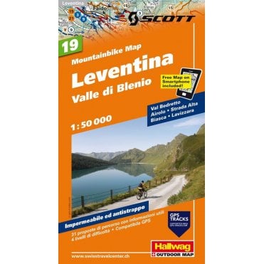 Hallwag mountain bike map 19: Leventina - Valle die Blenio
