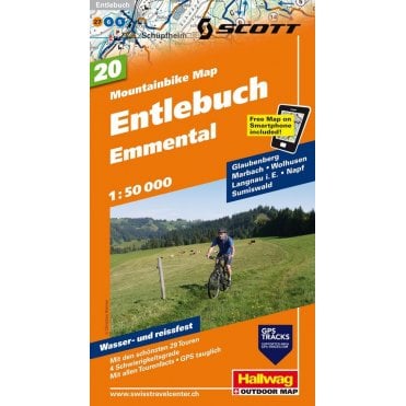 Hallwag mountain bike map 20: Entlebuch - Emmental