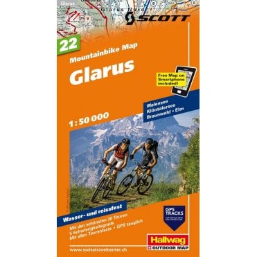 Hallwag mountain bike map 22: Glarus