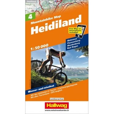 Hallwag mountain bike map 4: Heidiland