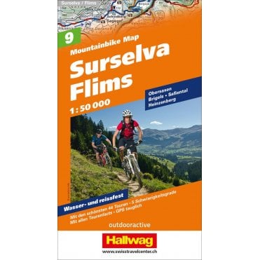 Hallwag mountain bike map 9: Surselva-Flims