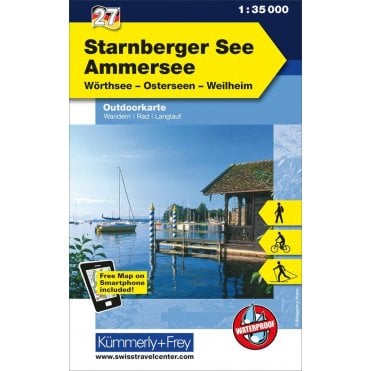 Outdoor map of Germany 27: Starnberger See - Ammersee