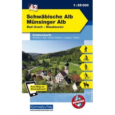 Outdoor map of Germany 42: Swabian Jura - Münsinger Jura