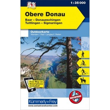 Outdoor map of Germany 53: Upper Danube