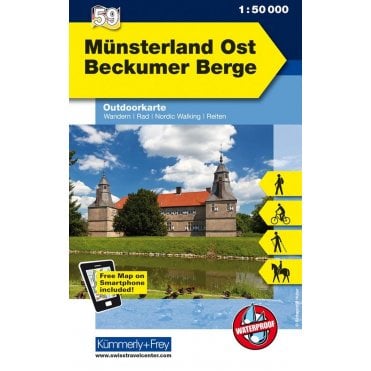 Outdoor map of Germany 59: East Münsterland / Beckumer Berge