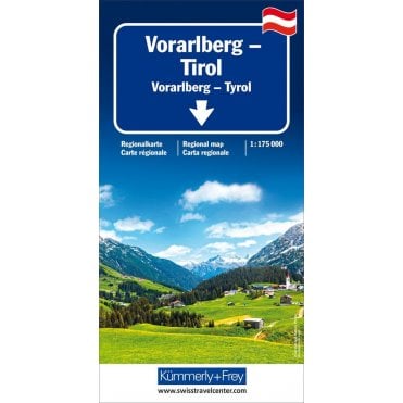 Regional road map of Austria: Vorarlberg: Tirol