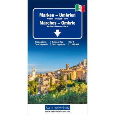 Regional road map of Italy 9: Marche / Umbria