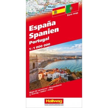 Spain / Portugal road map with distance table