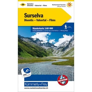 Switzerland hiking map 20: Surselva / Valsertal