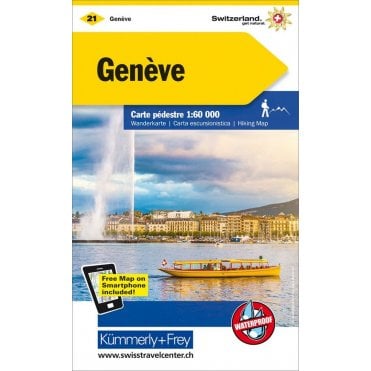 Switzerland hiking map 21: Geneva