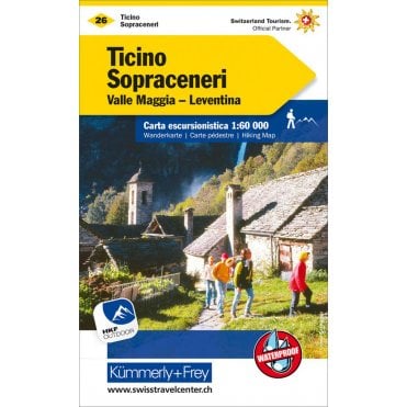 Switzerland hiking map 26: Tessin - Sopraceneri