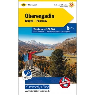 Switzerland hiking map 28: Upper Engadine
