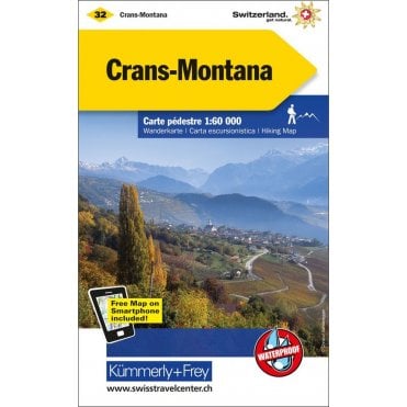 Switzerland hiking map 32: Crans-Montana