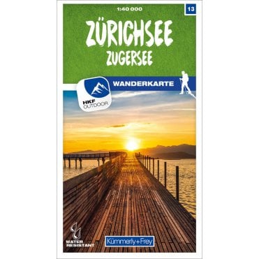 Switzerland Hiking Map (40k) 13: Zürichsee - Zugersee