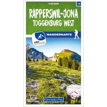 Switzerland Hiking Map (40k) 14: Rapperswil - Jona Toggenbur