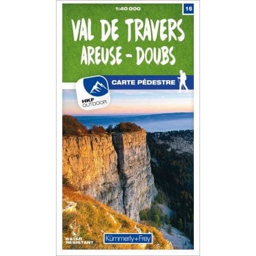 Switzerland Hiking Map (40k) 16: Val-de-Travers / Areuse - D