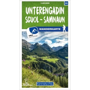 Switzerland Hiking Map (40k) 24: Unterengadin / Scuol - Samn