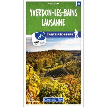 Switzerland Hiking Map (40k) 26: Yverdon-les-Bains - Lausann