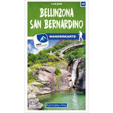 Switzerland Hiking Map (40k) 45: Bellinzona - San Bernardino