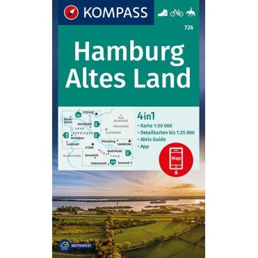Hamburg, Old Country | Kompass hiking map 726