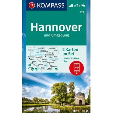 Hannover Area (2 map set) | Kompass hiking map 848