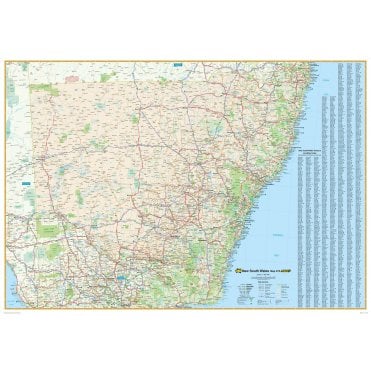 New South Wales State Wall Map